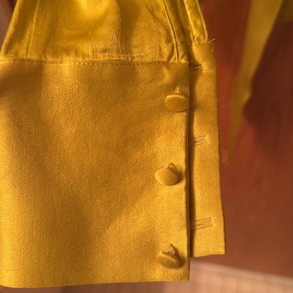 Zara Chartreuse Satin Blouse with bow size XS - Picture 6 of 7
